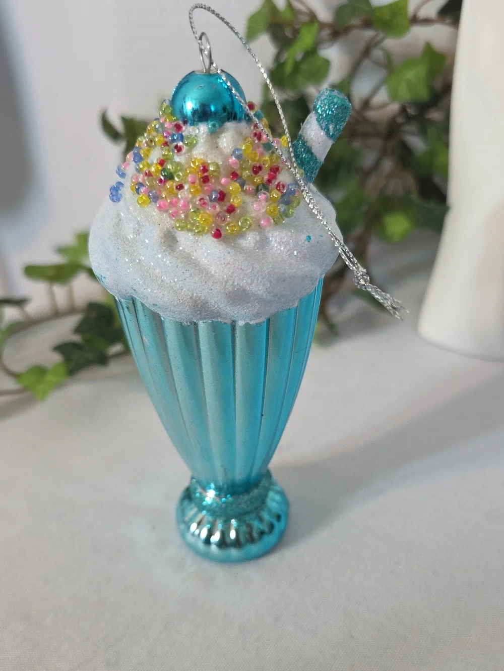 Sweet Treats Holiday Ornaments Set – Ice Cream Soda Milkshake & Lollipop